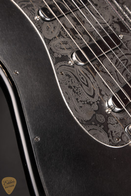 James Trussart Steel O Matic/R. Fortus Style S-Style Paisley Engraved - Black