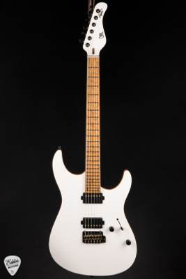 Mayones Aquila Elite S 6 Electric Guitar in Monolith White Gloss