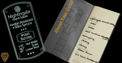 Kevin Ryan Nightingale Grand Soloist - Sitka Spruce & Indian Rosewood - NAMM 2024