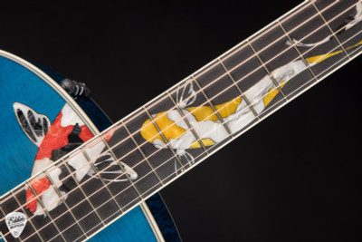 Taylor Custom #41 C17e Grand Pacific Living Jewels & Matching Circa 74 Acoustic Guitar and Amp in Aqua Blue