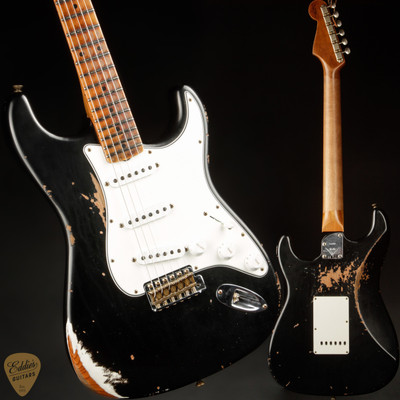 Fender Custom Shop Eddie's Guitars Exclusive Dealer Select Roasted 1963 Stratocaster Heavy Relic - Black