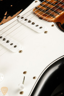 Fender Custom Shop Eddie's Guitars Exclusive Dealer Select Roasted 1963 Stratocaster Heavy Relic - Black