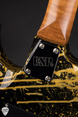 ESP USA M-II FR Electric Guitar in Gold Splatter
