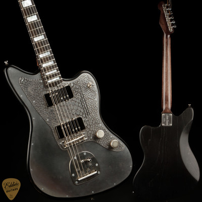 James Trussart Steelmaster - Antique Silver Snake Skin Engraved Black/NAMM Instrument