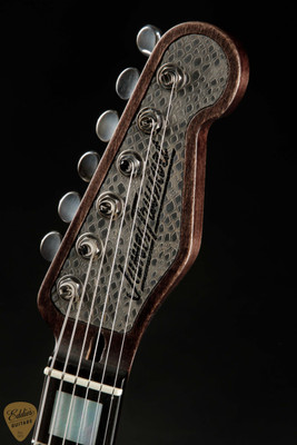 James Trussart Steelmaster - Antique Silver Snake Skin Engraved Black/NAMM Instrument