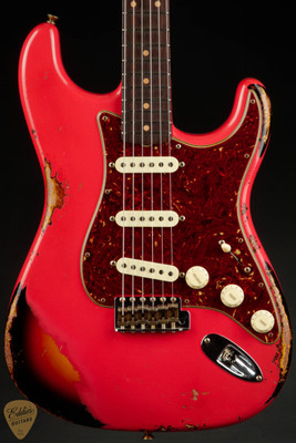 Fender Custom Shop LTD 1961 Stratocaster Heavy Relic - Super Faded Aged Fiesta Red Over 3-Color Sunburst