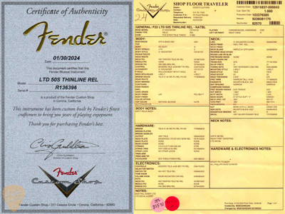 Fender Custom Shop Limited Edition 50s Tele Thinline Relic - Natural Blonde Custom Shop Event