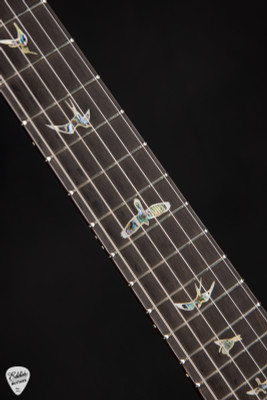 PRS Eddie's Guitars Wood Library Custom 24 Fire Red Smokeburst Electric Guitar