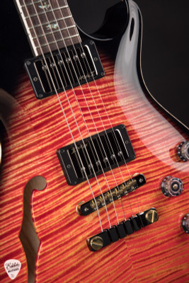 PRS Eddie's Guitars Wood Library McCarty 594 Singlecut Blood Orange Smokeburst Electric Guitar