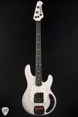 Ernie Ball Music Man Tim Commerford Passive StingRay Bass Guitar in Fight Night White
