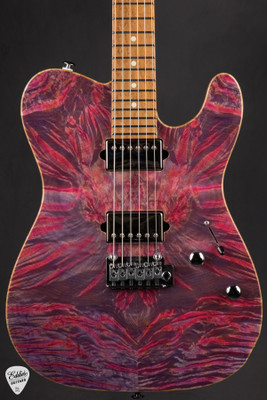 Suhr Roasted Modern T Waterfall Burl Maple - Pink Algae #86119
