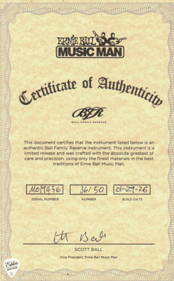 Ernie Ball Music Man BFR Majesty 7 - Red Nebula electric guitar