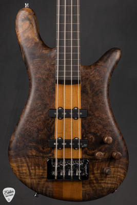 Spector NS-2 4 String Neck Thru Fretless - Walnut Burl & Black Walnut bass guitar