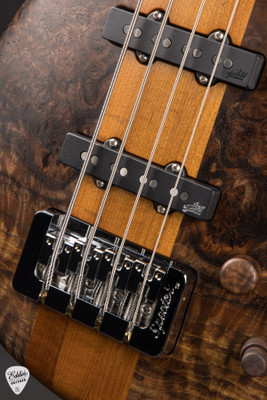 Spector NS-2 4 String Neck Thru Fretless - Walnut Burl & Black Walnut bass guitar