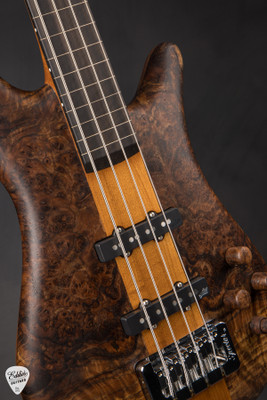 Spector NS-2 4 String Neck Thru Fretless - Walnut Burl & Black Walnut bass guitar