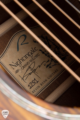 Kevin Ryan "Rain Barrel" Nightingale Grand Soloist  Acoustic Guitar with Adirondack Spruce & Honduran Mahogany
