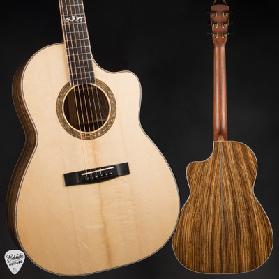 Huss & Dalton CM Custom Acoustic Guitar with Bearclaw Sitka Spruce & Zebrawood