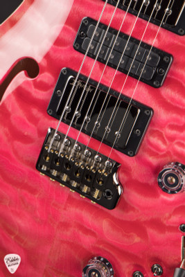 PRS Eddie's Guitars Wood Library Special Semi Hollow Quilt/Stained Maple Neck - Bonnie Pink electric guitar