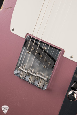 Fender Custom Shop 1956 Esquire Relic Super Faded Burgundy Mist Metallic Electric Guitar