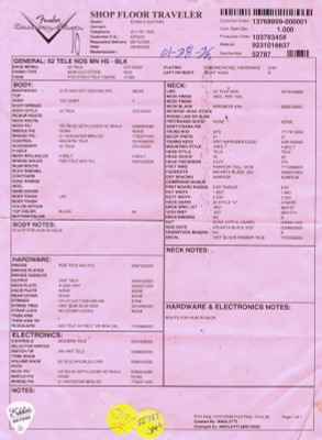 Fender Custom Shop HS Telecaster NOS Black electric guitar