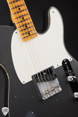 Fender Custom Shop Limited Edition 1956 Esquire Relic Super Aged Charcoal Frost Metallic Electric Guitar