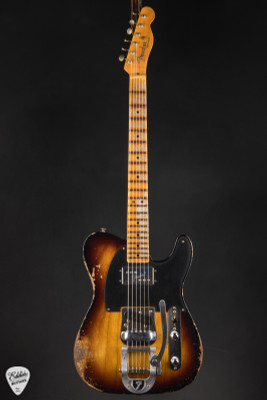 Fender Custom Shop SR25 CuNiFe Blackguard Telecaster Heavy Relic Faded Aged 2 Color Sunburst electric guitar