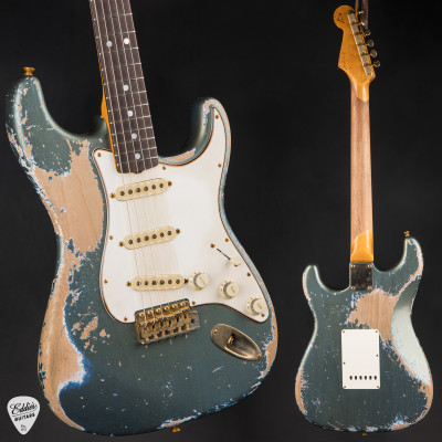 Fender Custom Shop Master Built 1965 Stratocaster Ultra Relic Heavy Aged Lake Placid Blue Electric Guitar