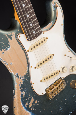 Fender Custom Shop Master Built 1965 Stratocaster Ultra Relic Heavy Aged Lake Placid Blue Electric Guitar