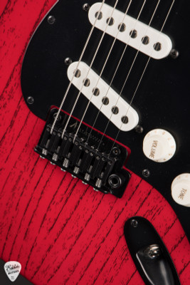 Tom Anderson Icon Classic Ferrari Red with Black Dog Hair electric guitar