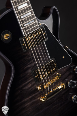 Gibson Custom Shop PSL Les Paul Custom Figured Electric Guitar in Charcoal Widow