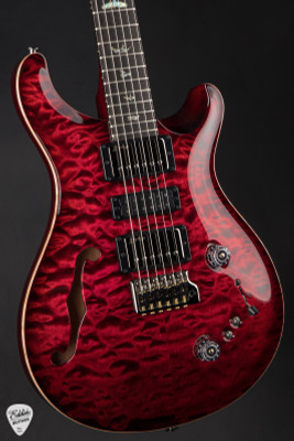 【希少】GrassRoots レスポールベース フレイムメイプル レッド PRS Eddie's Guitars Wood Library Special Semi Hollow Quilt/Stained