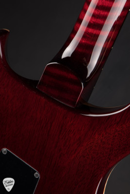 PRS Eddie's Guitars Wood Library Special Semi Hollow Quilt/Stained Maple Neck Fire Red Burst electric guitar