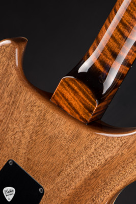 PRS Eddie's Guitars Wood Library Special Semi Hollow Quilt/Stained Maple Neck Orange Tiger electric guitar