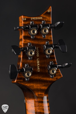 PRS Eddie's Guitars Wood Library Special Semi Hollow Quilt/Stained Maple Neck Orange Tiger electric guitar