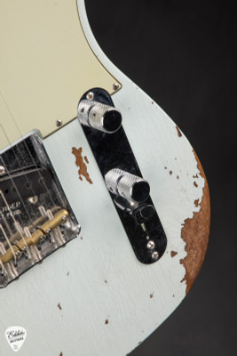 2019 Fender Custom Shop GT11 1963 Telecaster Heavy Relic Electric Guitar in Aged Sonic Blue