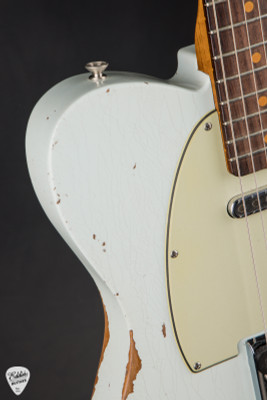 2019 Fender Custom Shop GT11 1963 Telecaster Heavy Relic Electric Guitar in Aged Sonic Blue