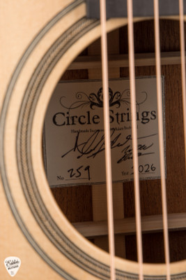 Circle Strings Salvage OM Acoustic Guitar with Sinker Sitka Spruce & Old Mahogany