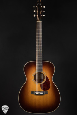 Circle Strings Salvage OM Burst Acoustic Guitar with Sinker Sitka Spruce & Old Mahogany