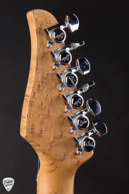Suhr Roasted Modern T Waterfall Burl Maple Electric Guitar in Faded Trans Whale Blue Burst