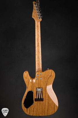 Suhr Roasted Modern T Waterfall Burl Maple Electric Guitar in Faded Trans Whale Blue Burst