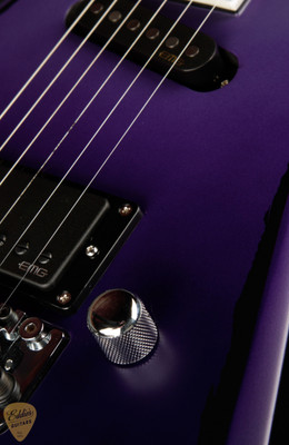 2023 - ESP E-II Alexi Ripped Purple Fade Satin W/ Ripped Pinstripes