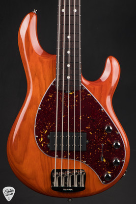 Ernie Ball Music Man StingRay 5 Special H Bass Guitar in Translucent Orange