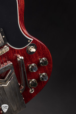 2021 Gibson Custom Shop 60th Anniversary 1961 SG Les Paul Standard Sideways Vibrola VOS Electric Guitar in Cherry Red