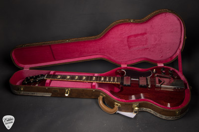 Case for 2021 Gibson Custom Shop 60th Anniversary 1961 SG Les Paul Standard Sideways Vibrola VOS Electric Guitar in Cherry Red