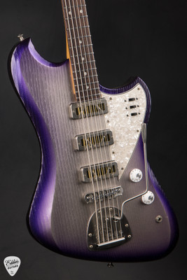 Novo Voltur B6 Custom - Purple Stranger Burst #26410 - Eddie's Guitars