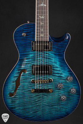 PRS Eddie's Guitars Wood Library McCarty 594 Singlecut Semi Hollow Rosewood Neck Cobalt Blue Electric guitar