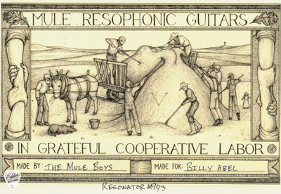 COA for 2022 Mule Resophonic Tricone Steel Resonator Acoustic Guitar