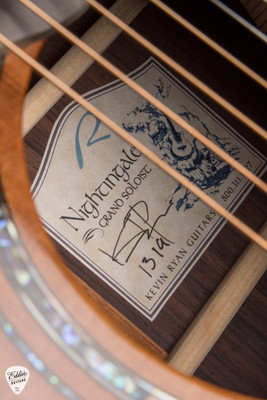 Kevin Ryan Signature Series Nightingale Grand Soloist Acoustic Guitar with Lucky Strike Redwood and Bois de Rose