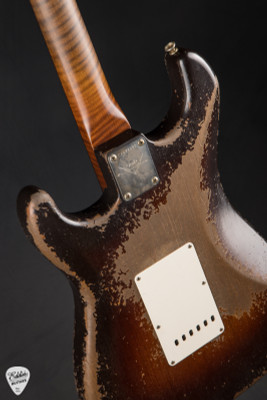 2023 Fender Custom Shop Masterbuilt 60's Stratocaster Heavy Relic Faded Chocolate 3-Tone Sunburst Electric Guitar