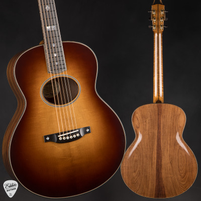 Bourgeois Eddies Guitars Exclusive Small Jumbo Carved Back Acoustic Guitar with Aged Tone Adirondack Spruce and Madagascar Rosewood in Sunburst 4 of 6